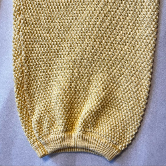 Free People FP Beach Hailee crochet waffle knit pants M Yellow Relaxed Pull on - Picture 4 of 7